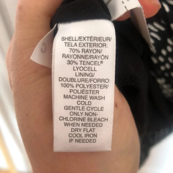 LOFT Ann Taylor petites sleeveless jersey  zipped dress black and white sz small - Picture 6 of 6